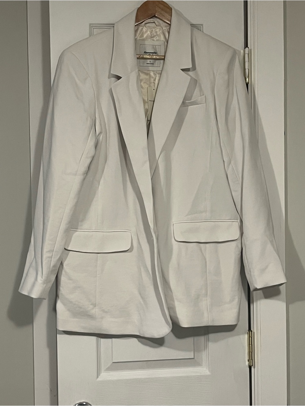 Abercrombie & Fitch White Tailored Women's Blazer